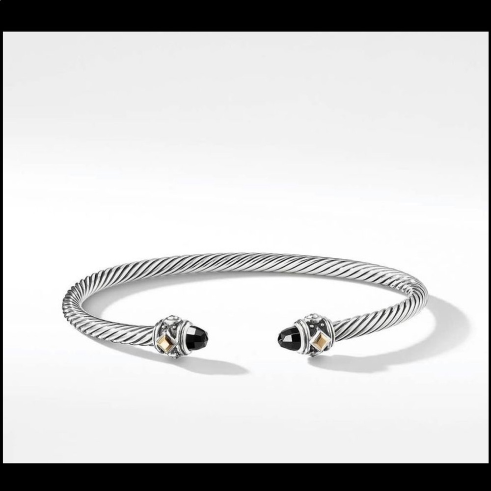 Brand New David Yurman Renaissance Bracelet with Black Onyx and 18K Gold